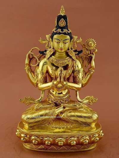 Avalokiteshvara statue for Buddhist mantra meditation practice